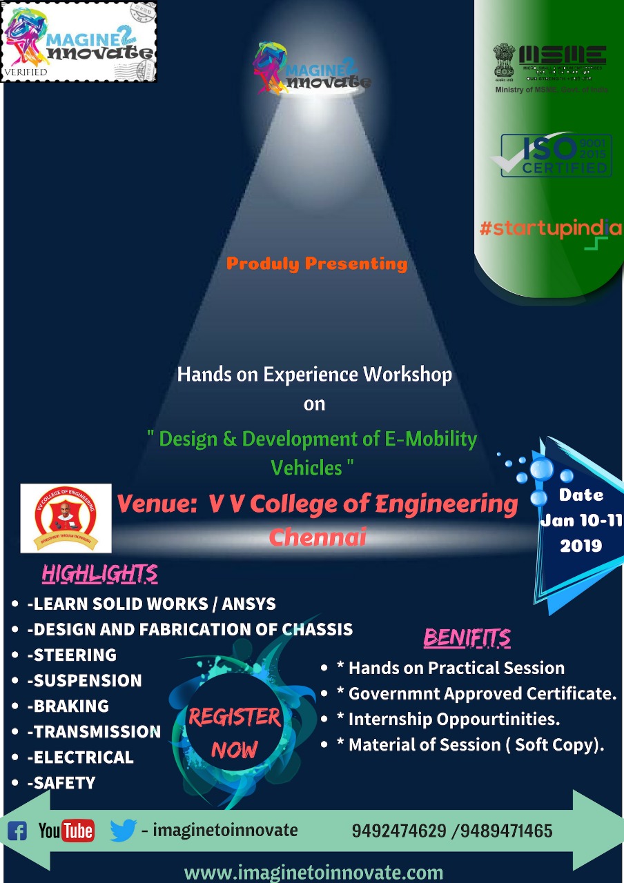 Design and Development of E-mobility Vehicles 2018